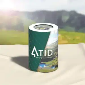 ATID sustainable paper containers with direct print finishing