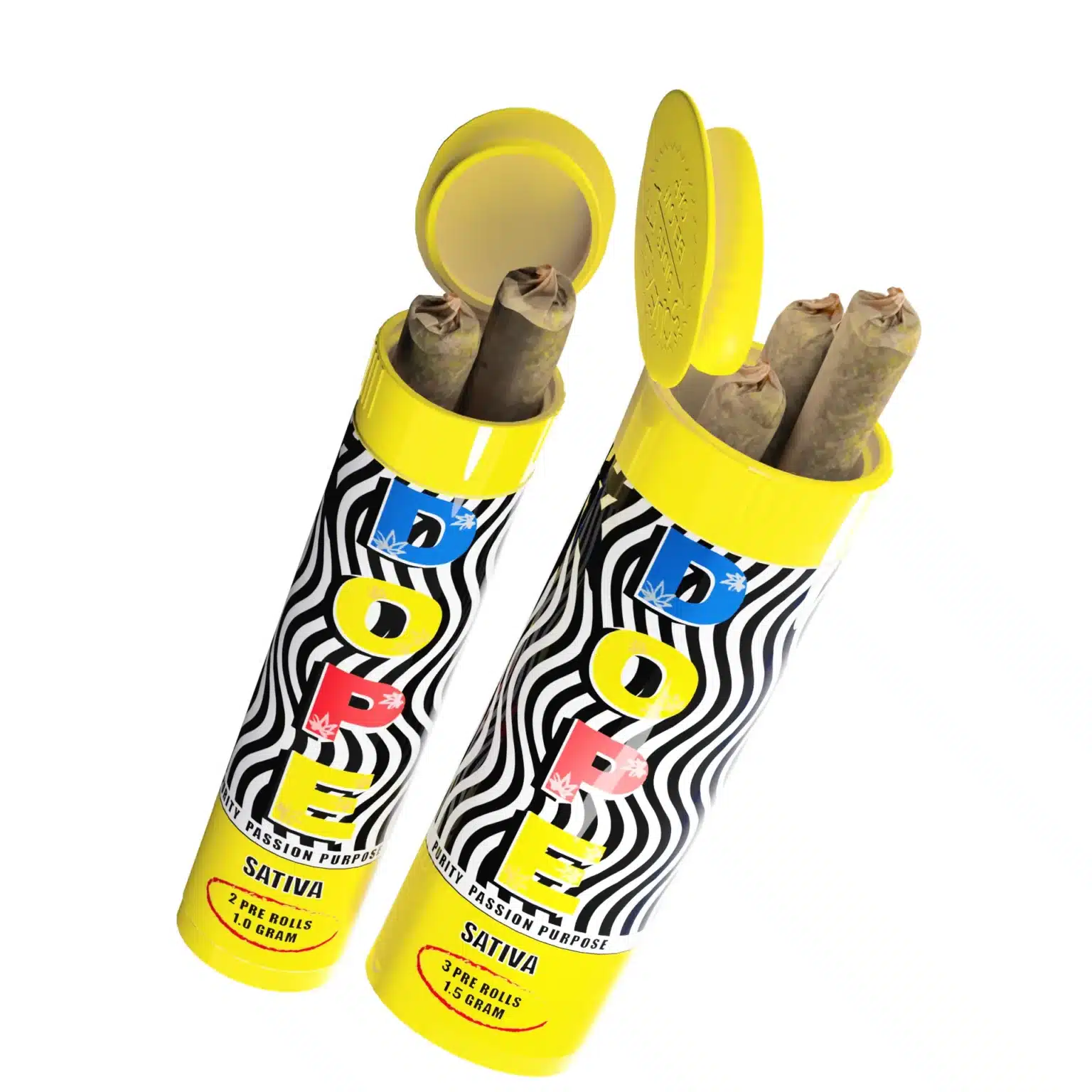 Bi-Tri Tubes for multiple pre-rolls with adhesive label finishing